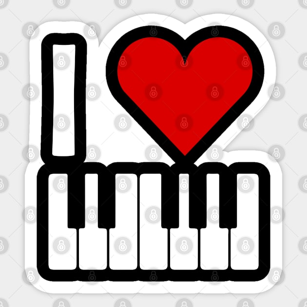 Love Piano Sticker by Cooldruck